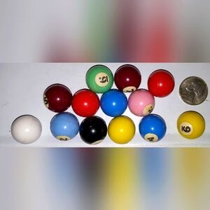 Miniature billiard (pool) balls